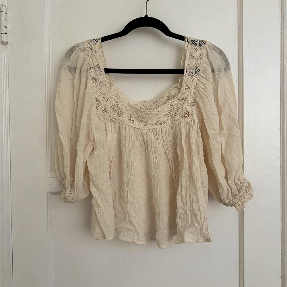 Jen’s Pirate Booty Cotton Gauze Lace Top